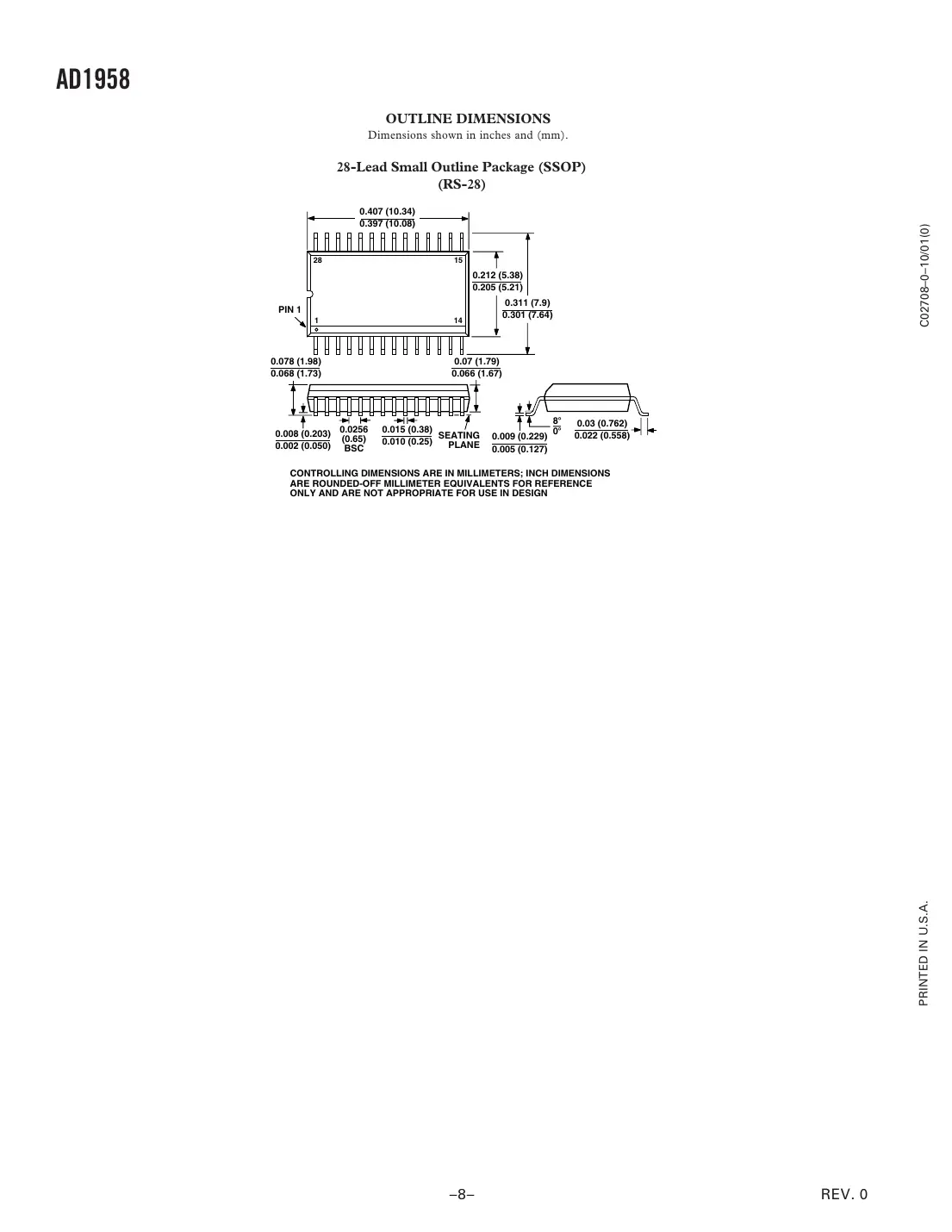 ad1958 Datasheet Page 8