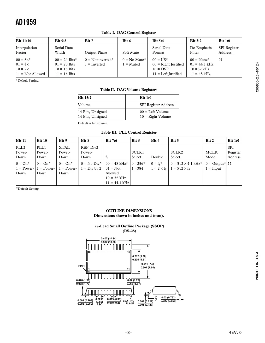 ad1959 Datasheet Page 8