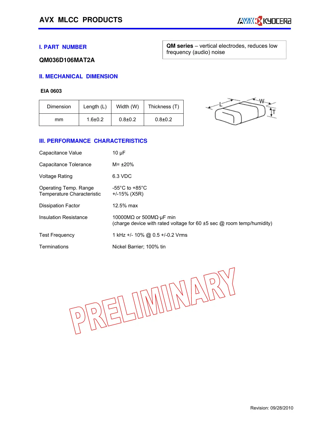 qm036d106mat2a Datasheet Page 1