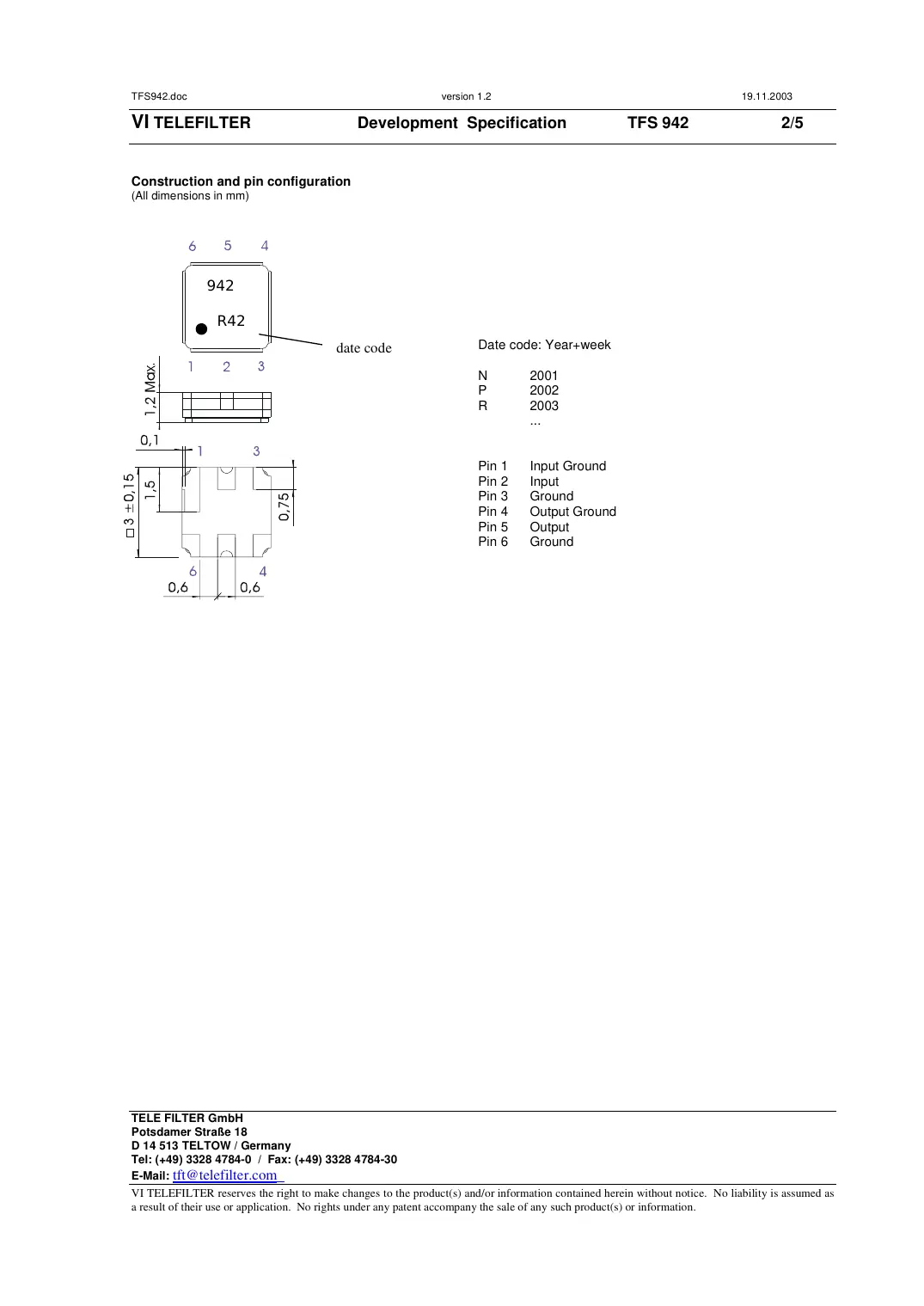 tfs942 Datasheet Page 2