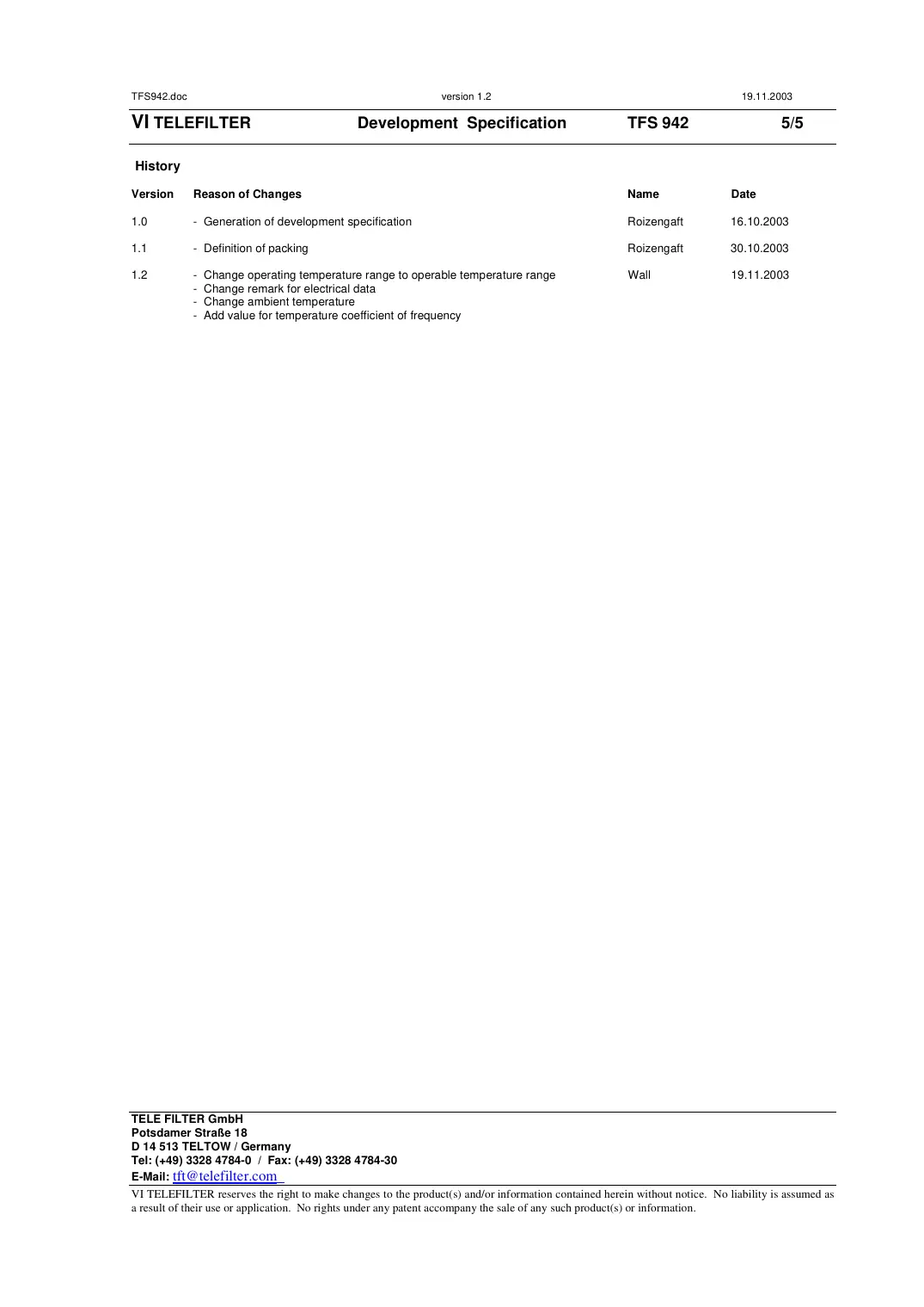 tfs942 Datasheet Page 5