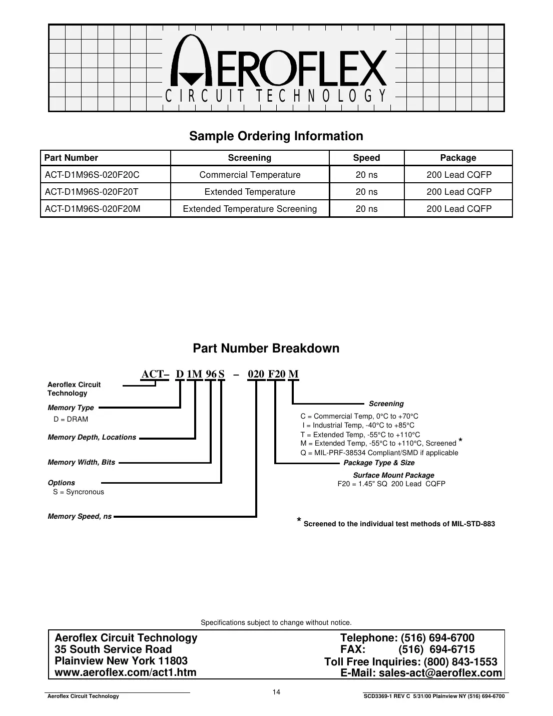 act-d1m96s Datasheet Page 14
