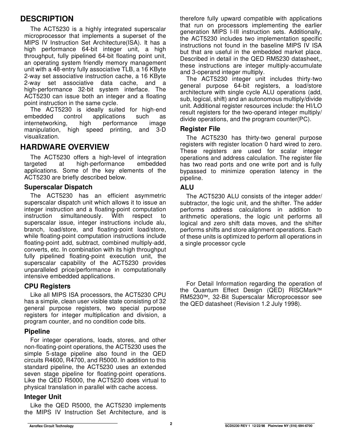act5230 Datasheet Page 2
