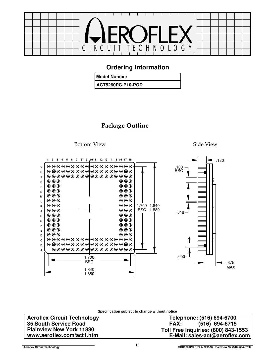 act5260 Datasheet Page 10