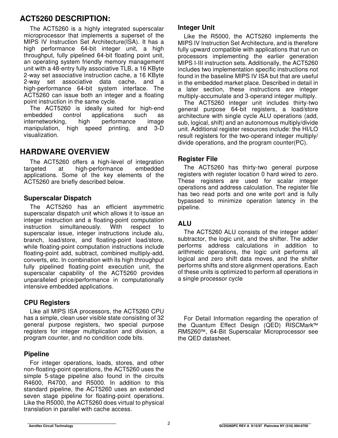 act5260 Datasheet Page 2