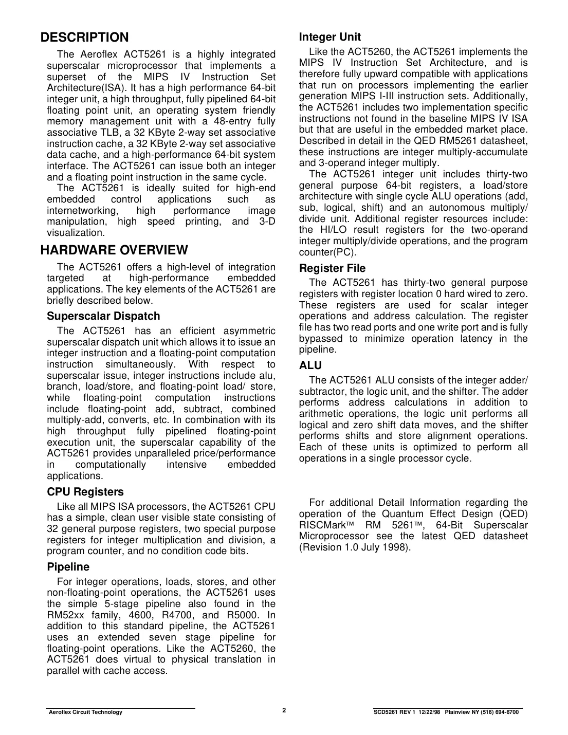 act5261 Datasheet Page 2