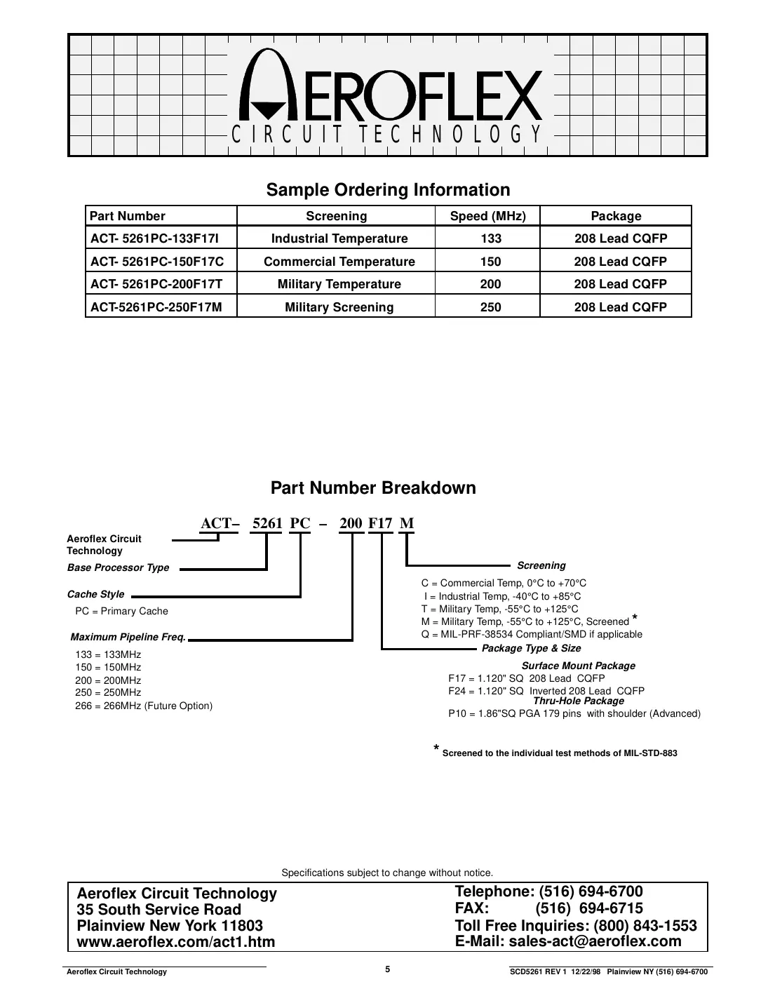 act5261 Datasheet Page 5