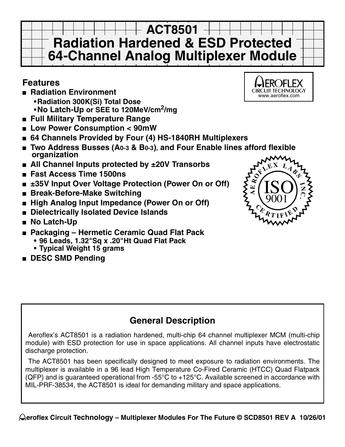 act8501 Datasheet Page 1