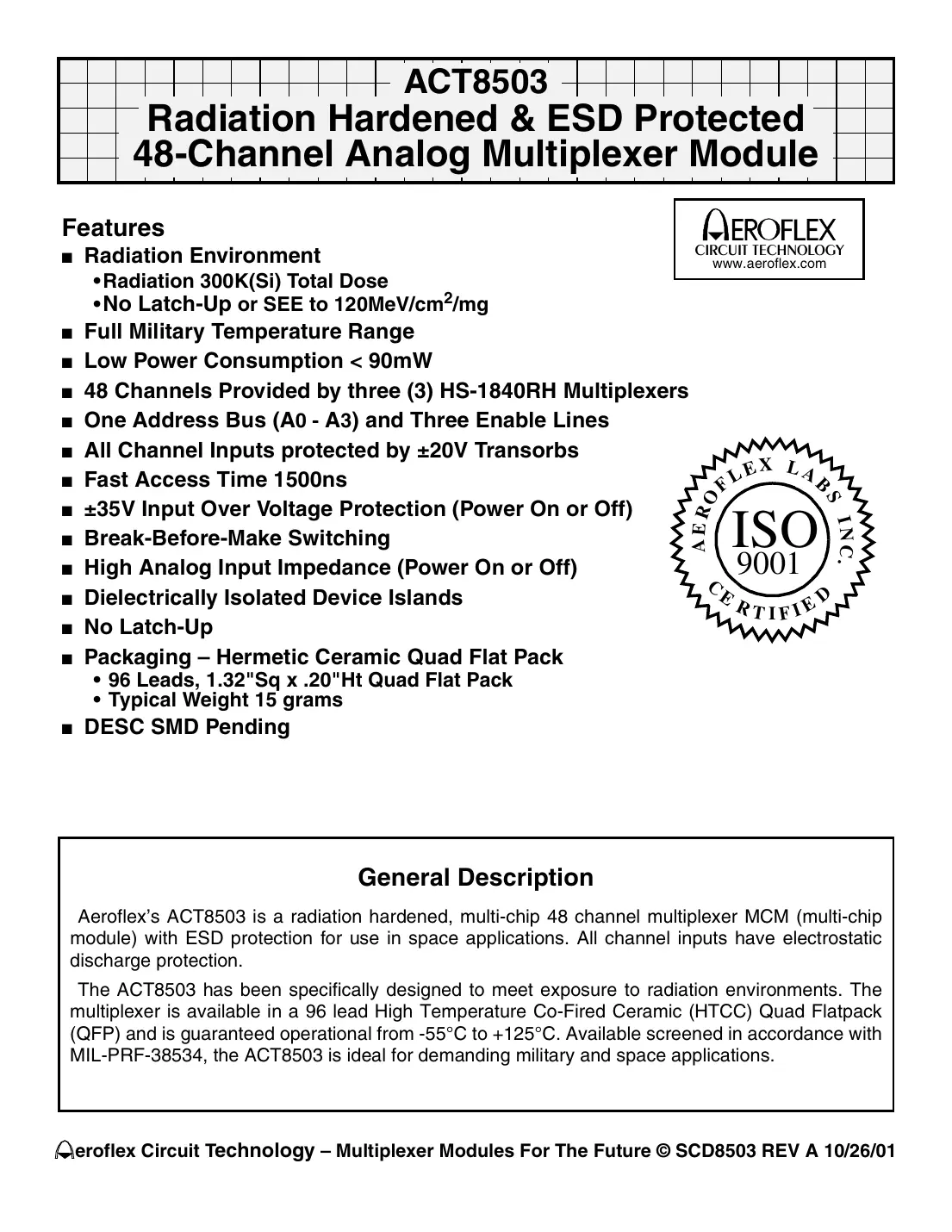 act8503 Datasheet Page 1