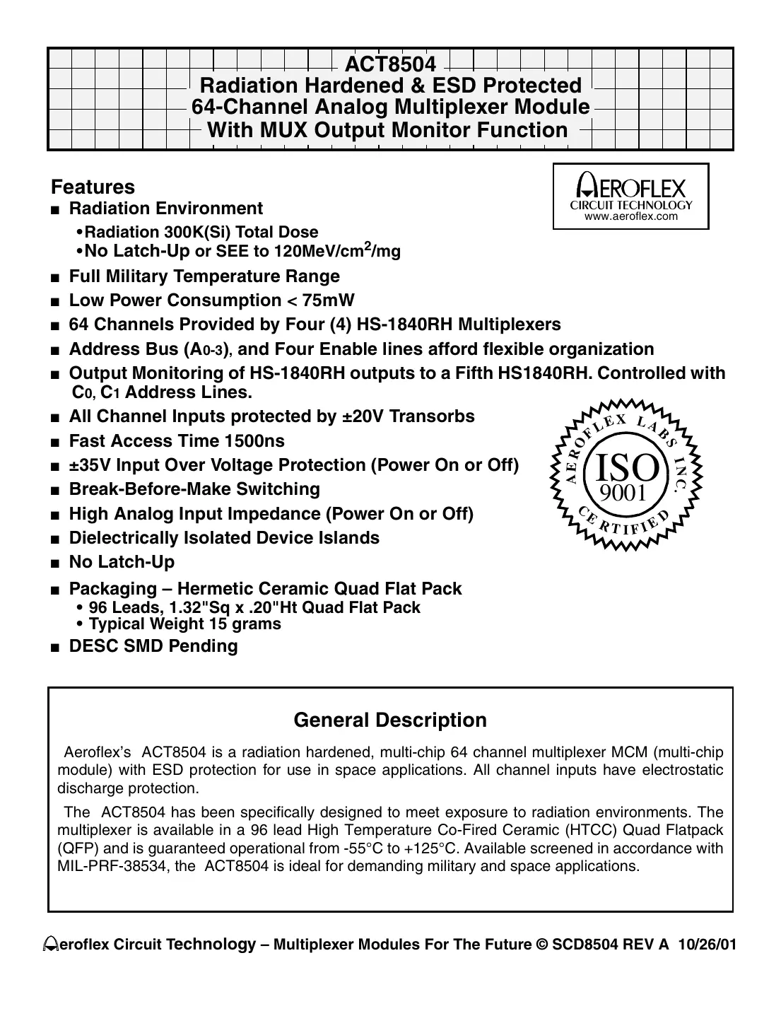 act8504 Datasheet Page 1