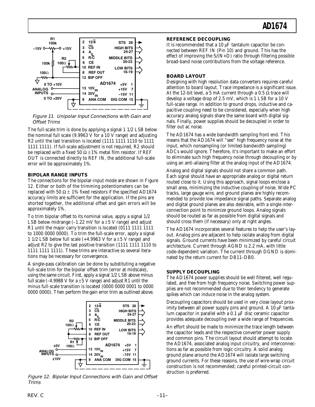 ad1674 Datasheet Page 11