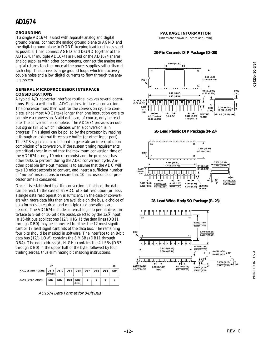 ad1674 Datasheet Page 12