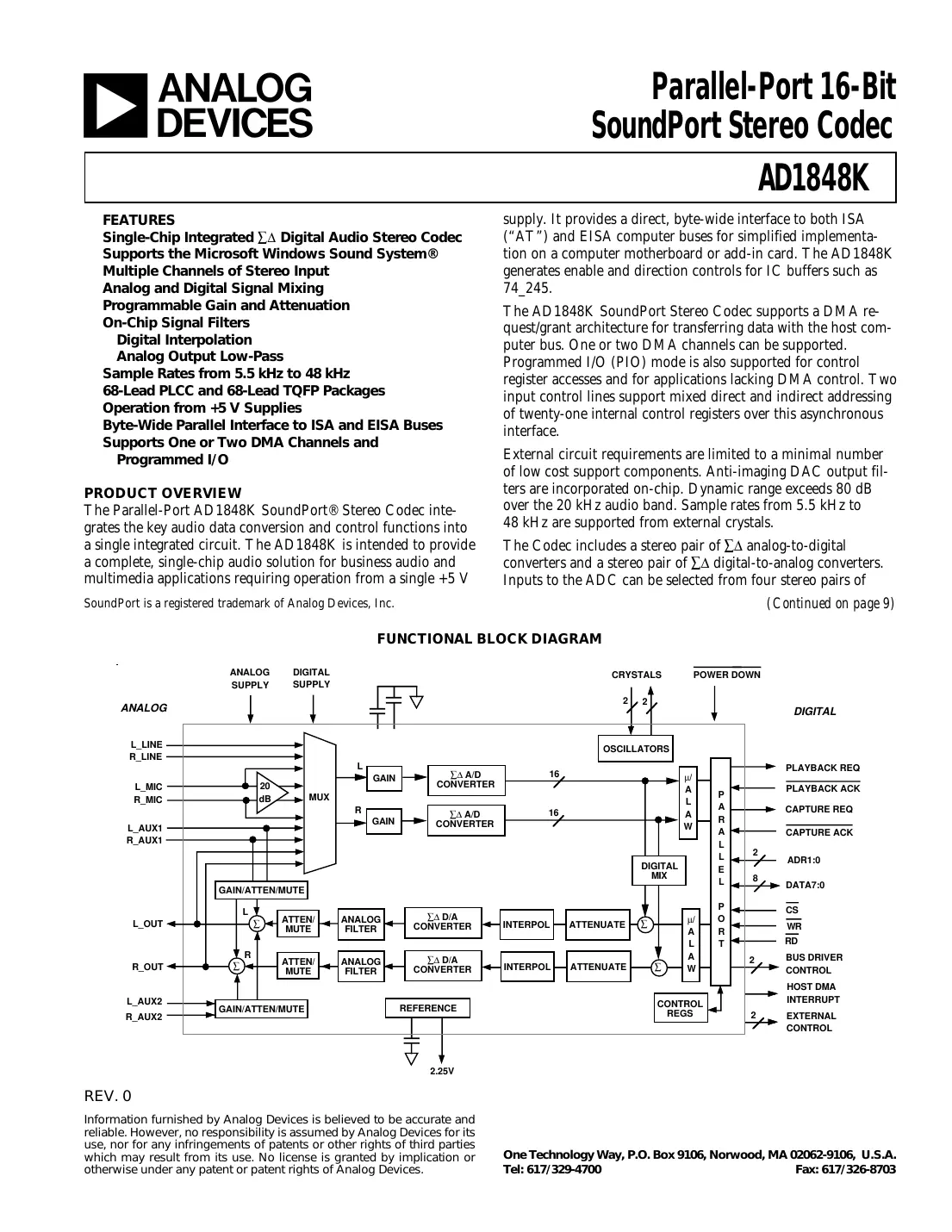 ad1848k Datasheet Page 1