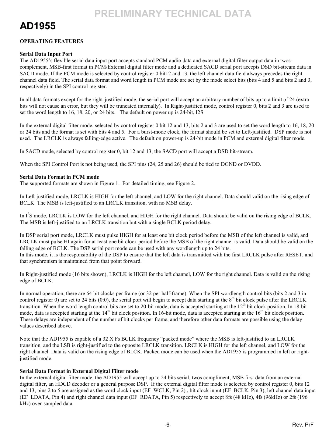 ad1955 Datasheet Page 6