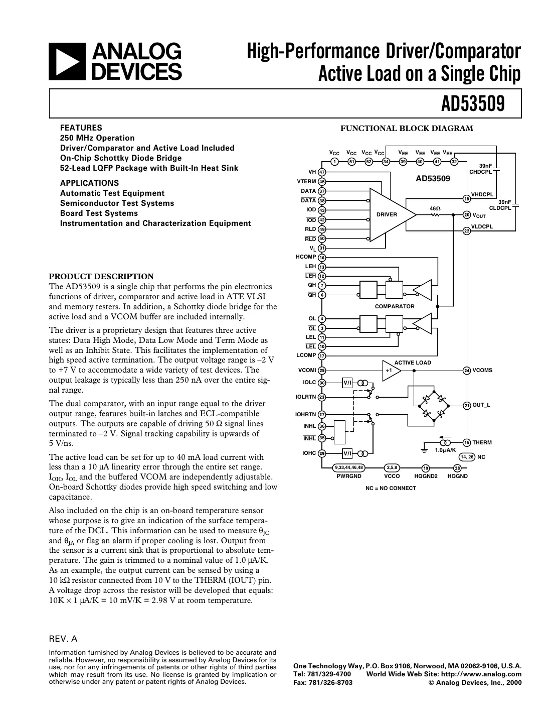 ad53509 Datasheet Page 1