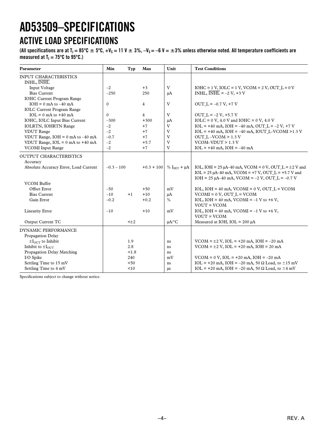 ad53509 Datasheet Page 4