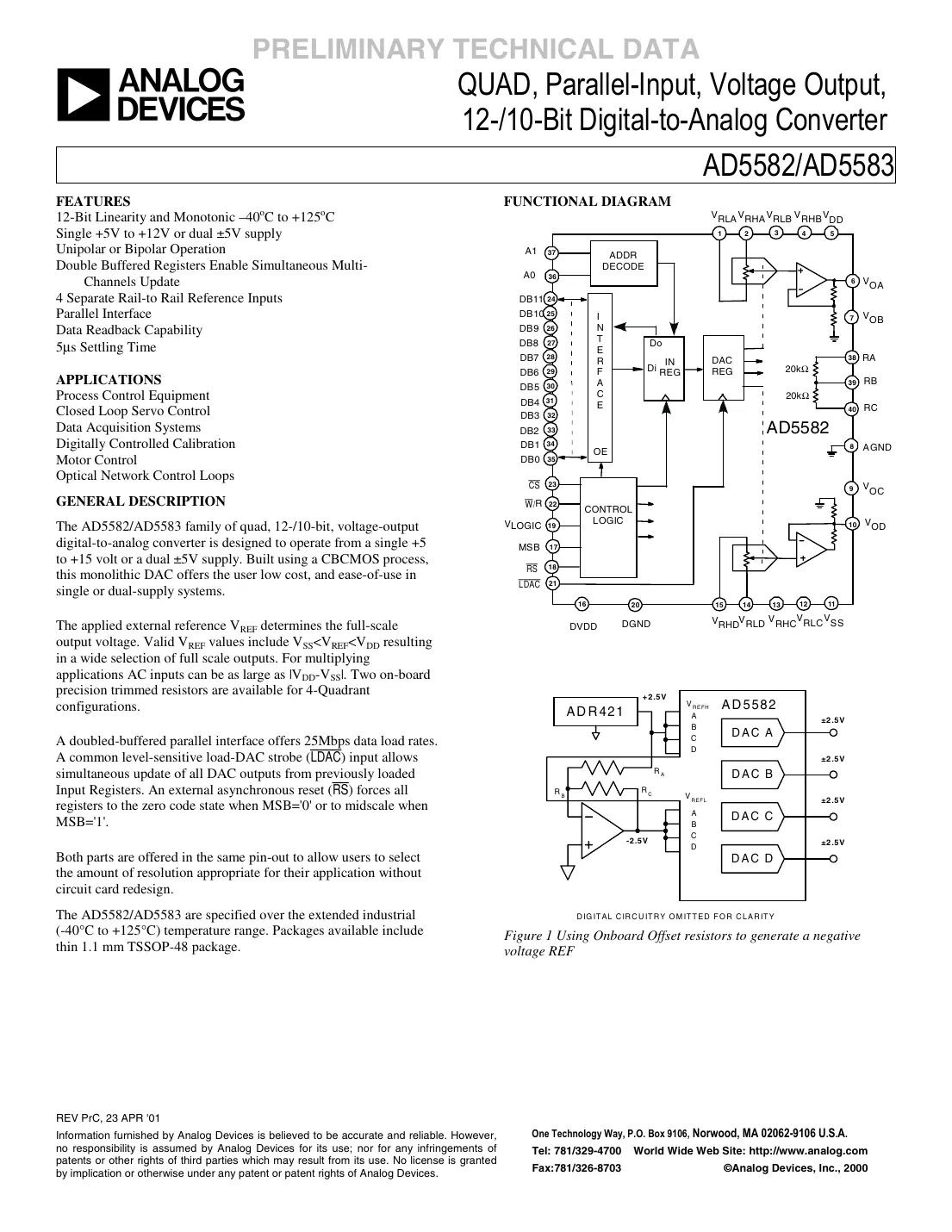 ad5582 Datasheet Page 1