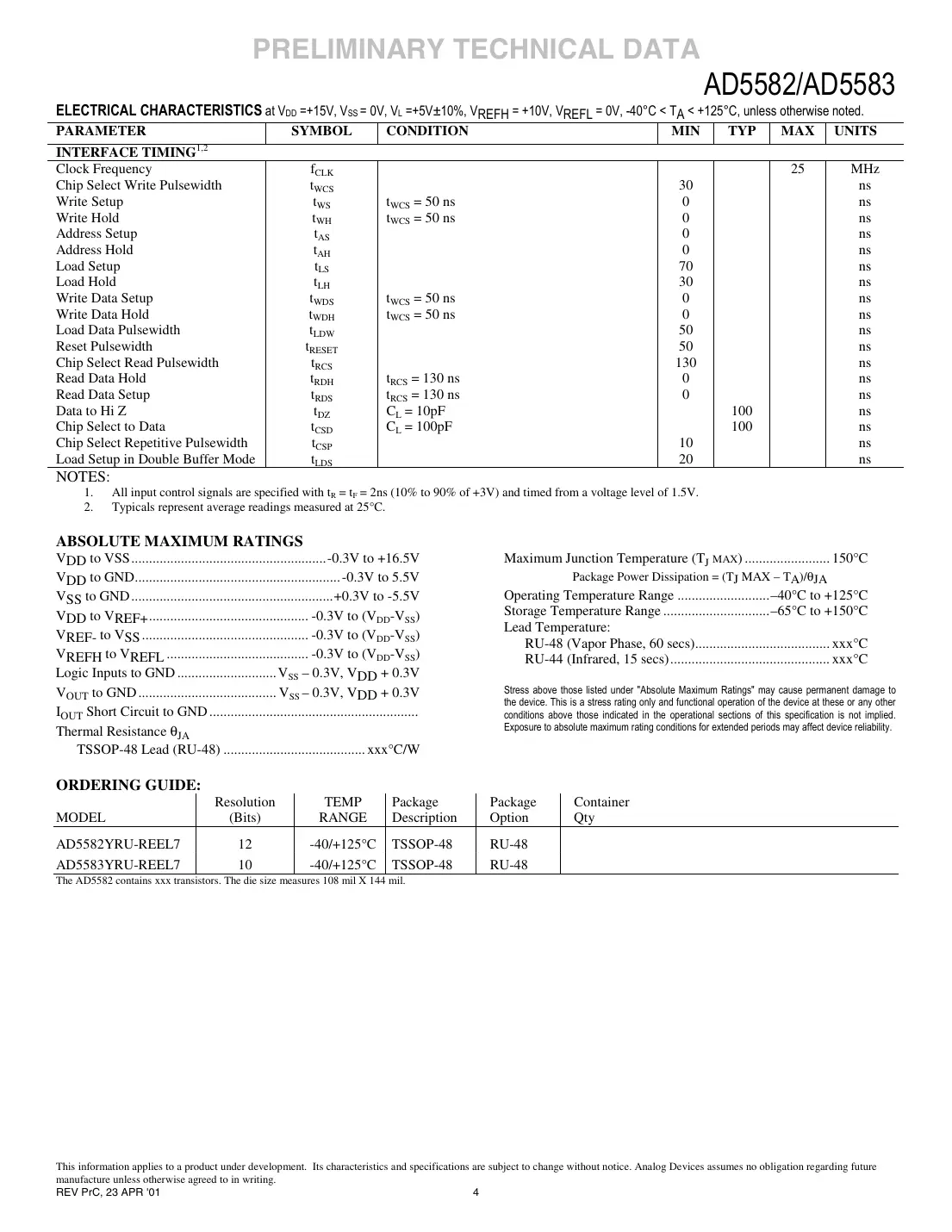 ad5582 Datasheet Page 4