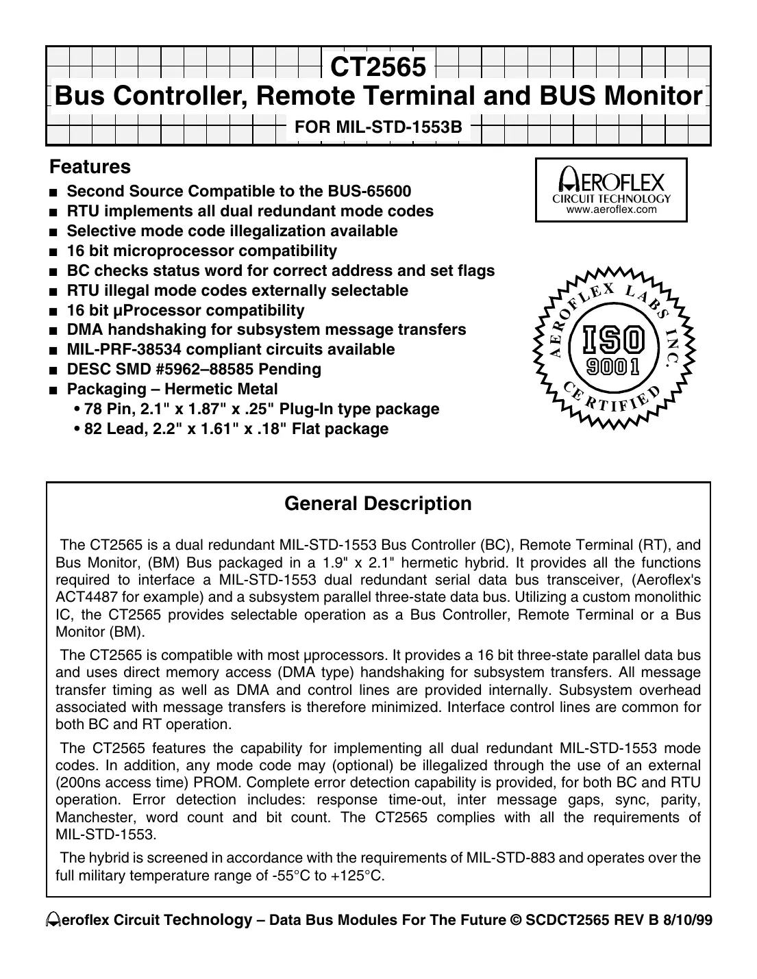 ct2565 Datasheet Page 1