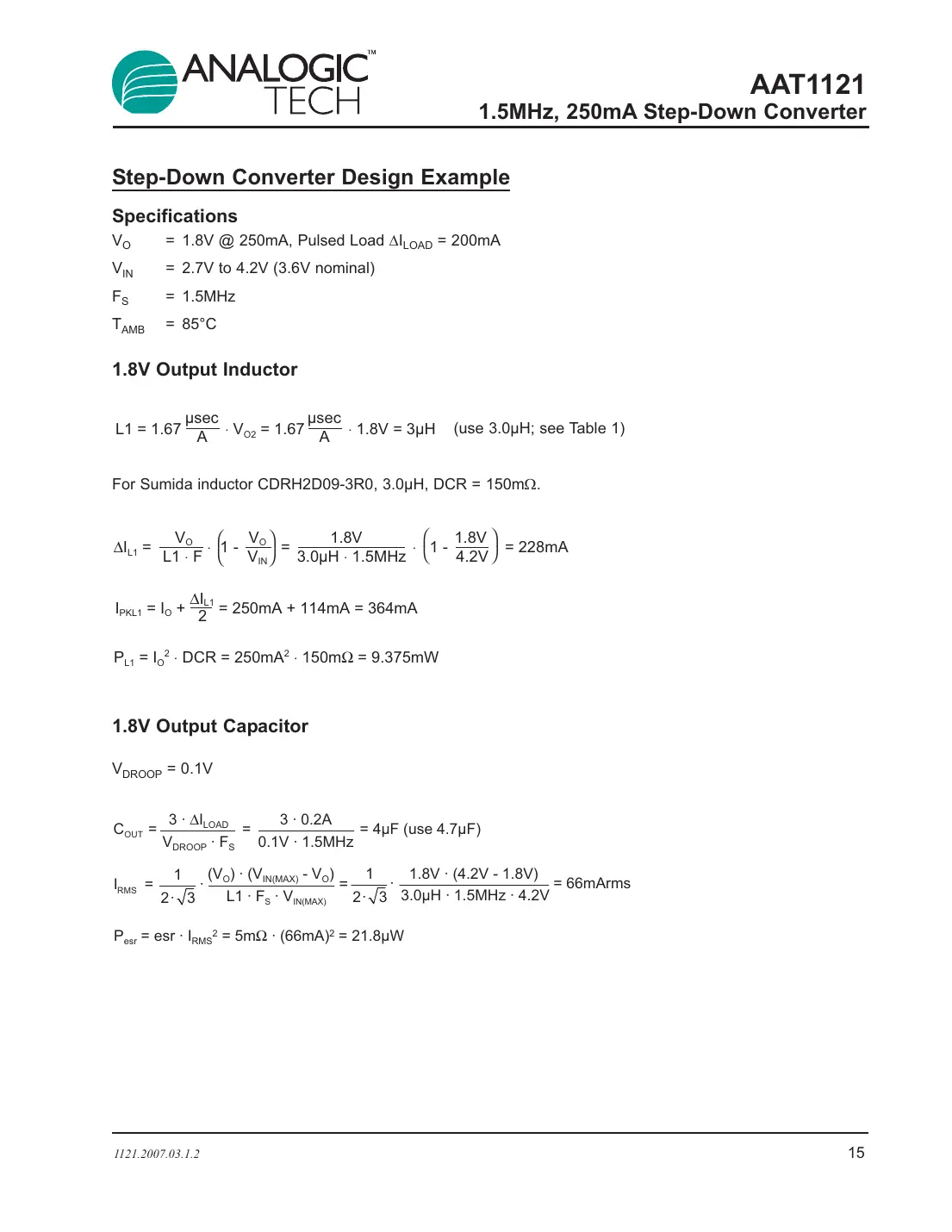 aat1121 Datasheet Page 15
