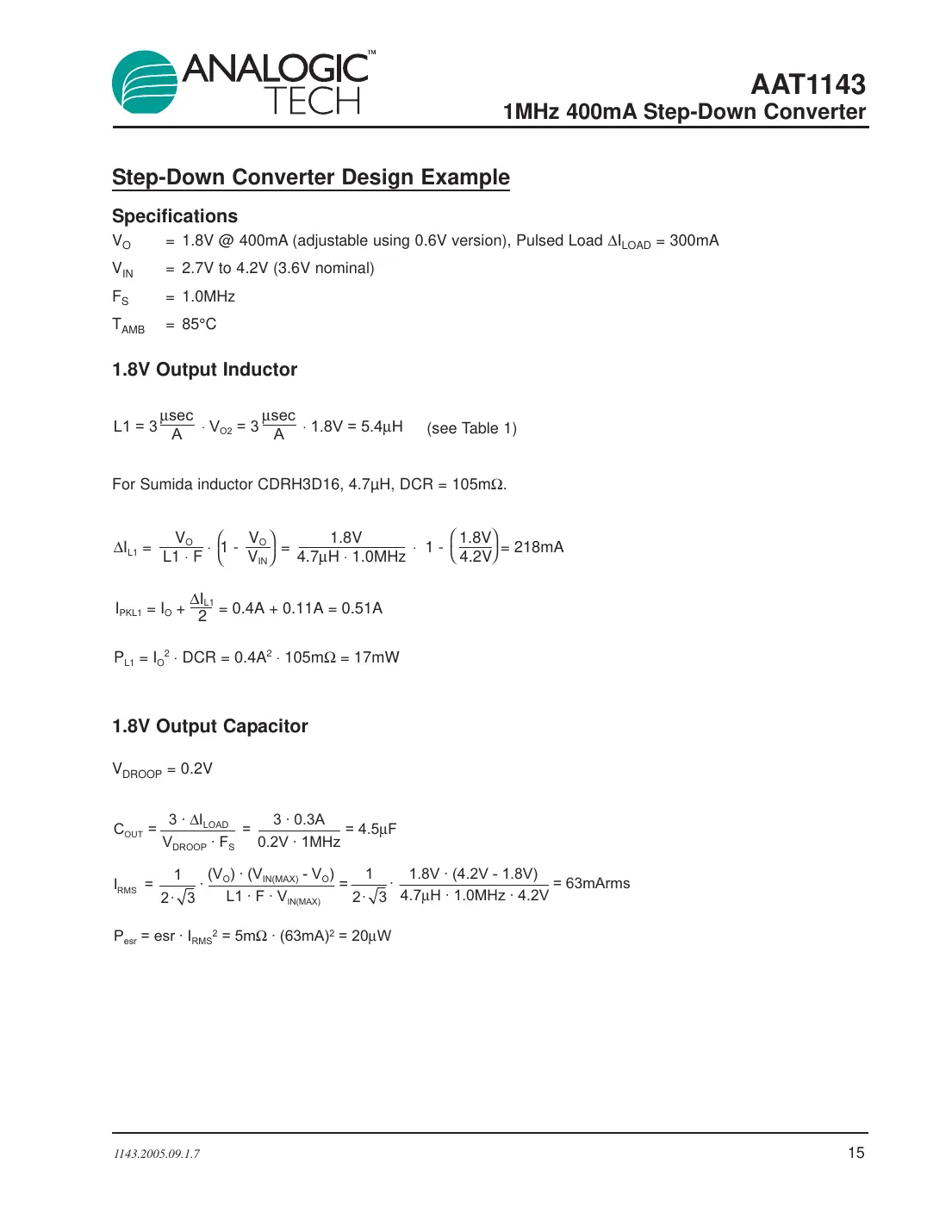 aat1143 Datasheet Page 15