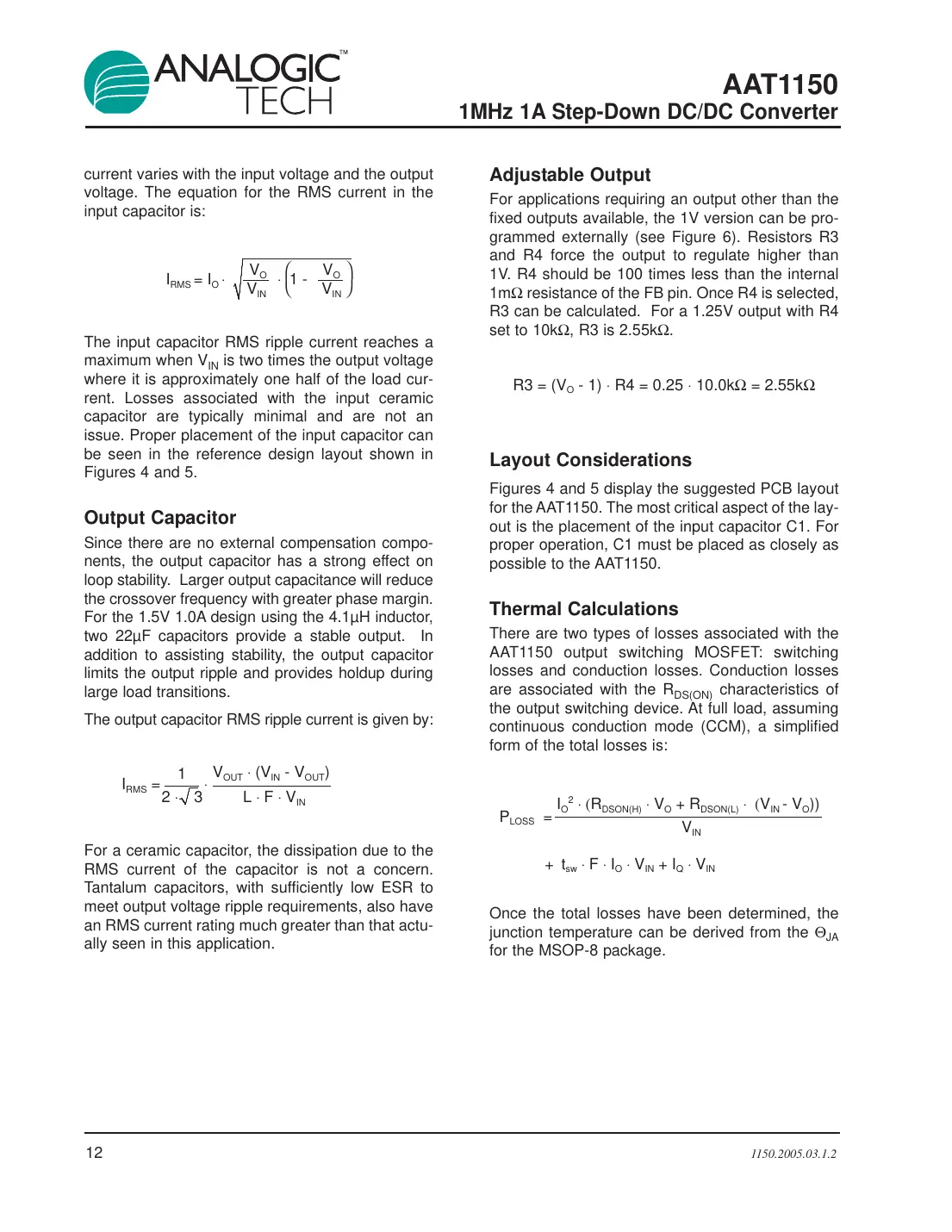 aat1150 Datasheet Page 12
