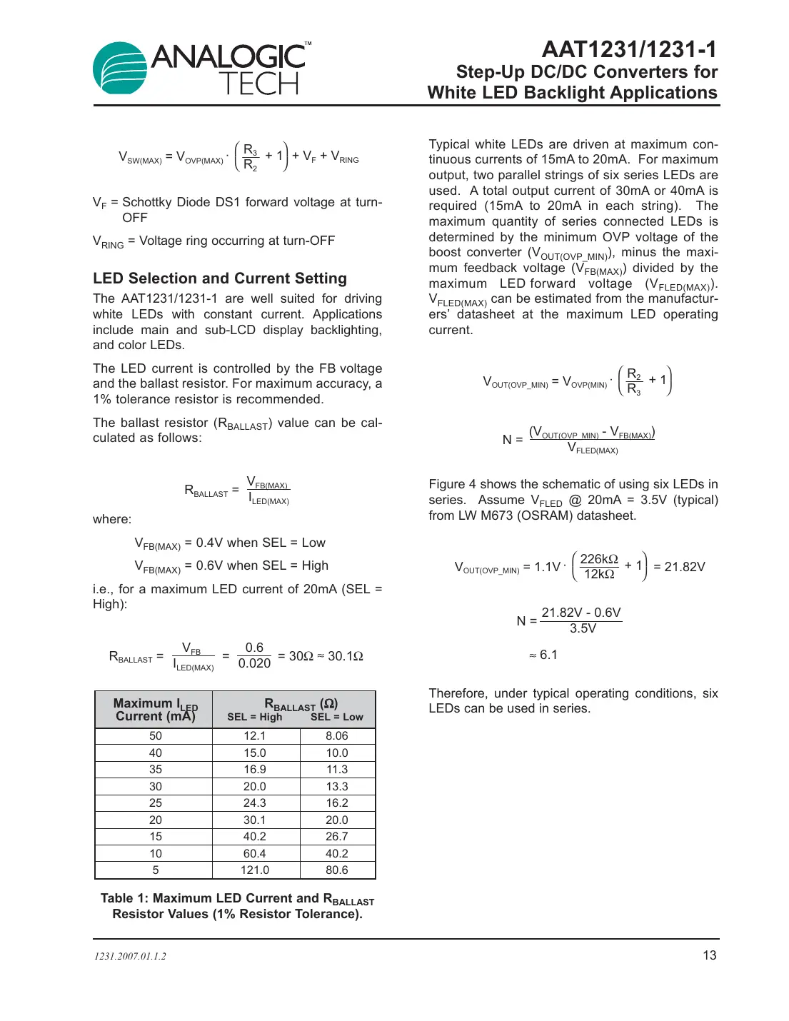 aat1231 Datasheet Page 13
