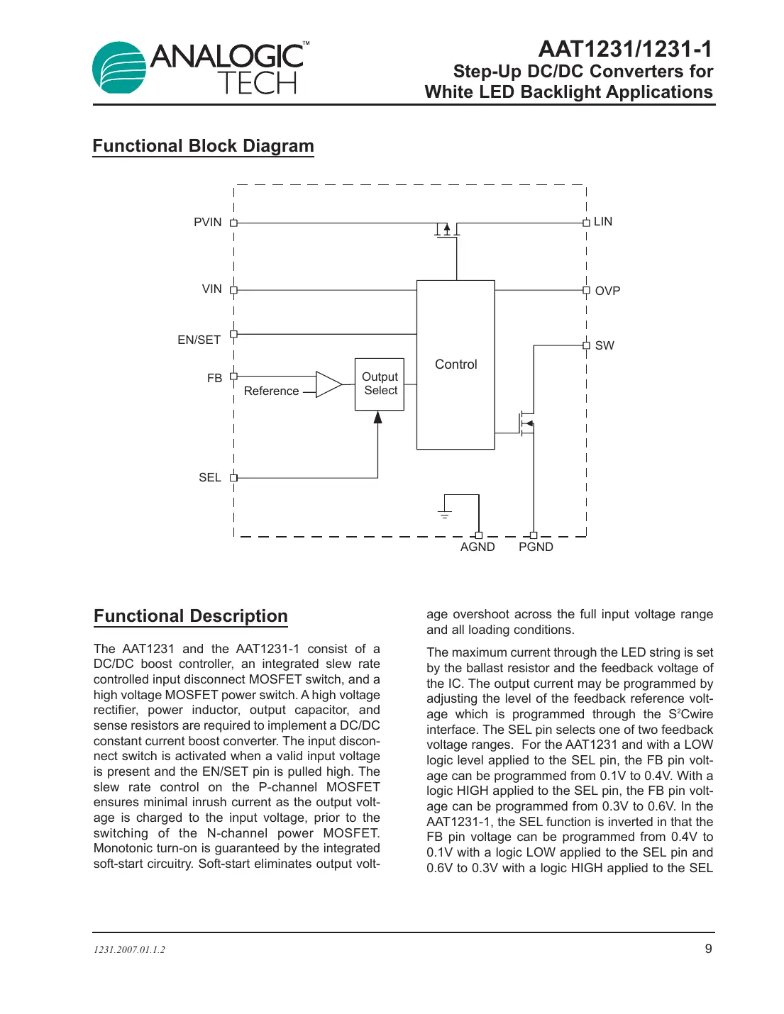 aat1231 Datasheet Page 9