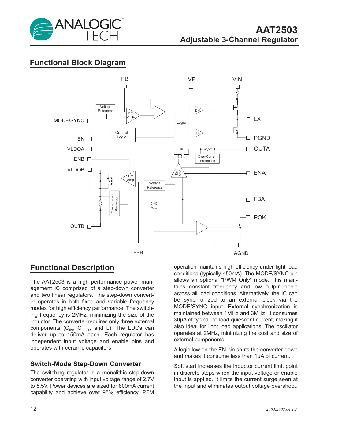 aat2503 Datasheet Page 12