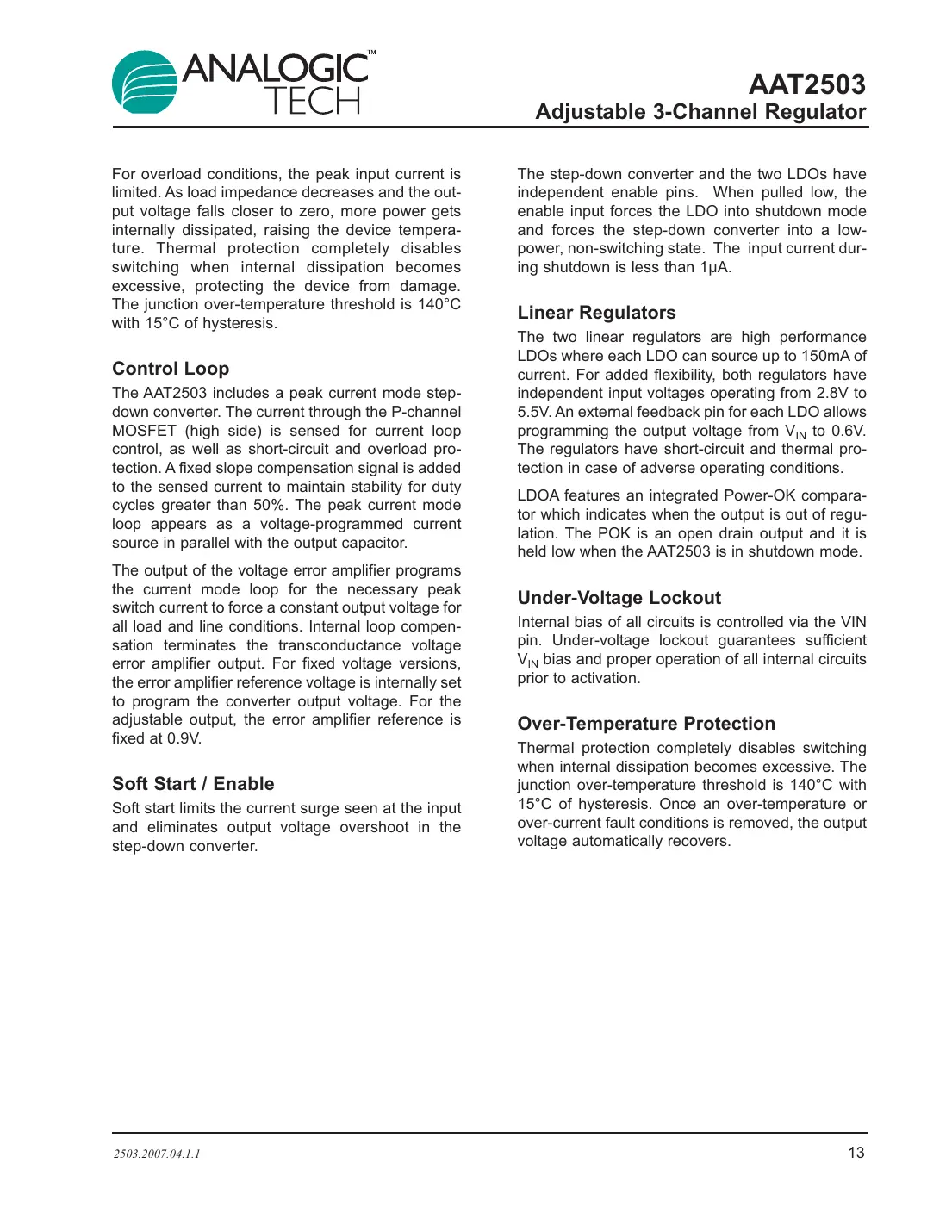 aat2503 Datasheet Page 13