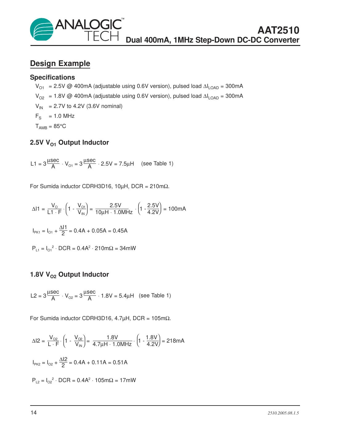 aat2510 Datasheet Page 14