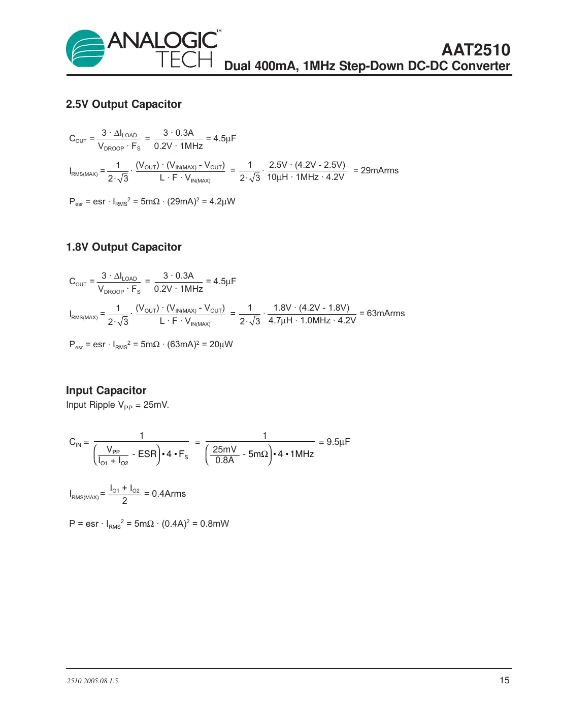 aat2510 Datasheet Page 15