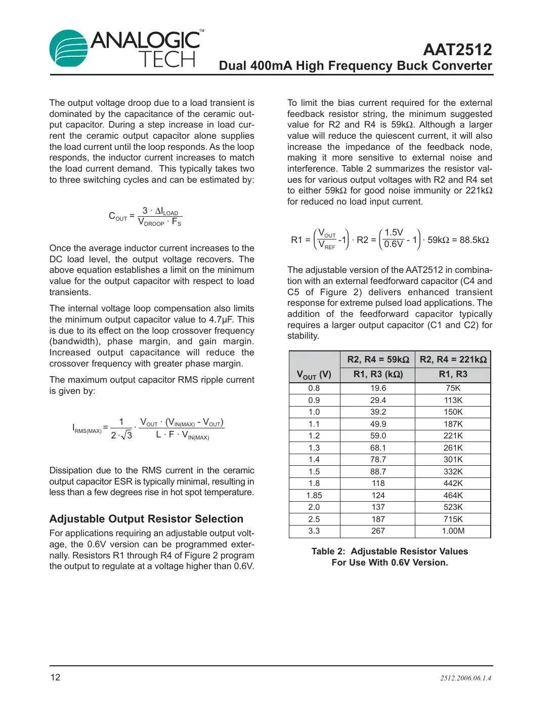 aat2512 Datasheet Page 12