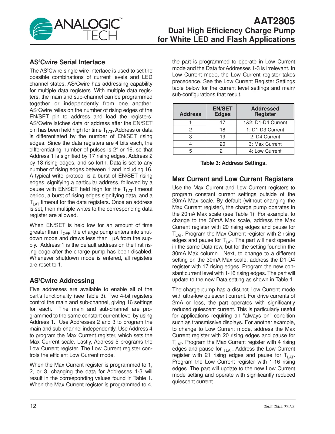 aat2805 Datasheet Page 12