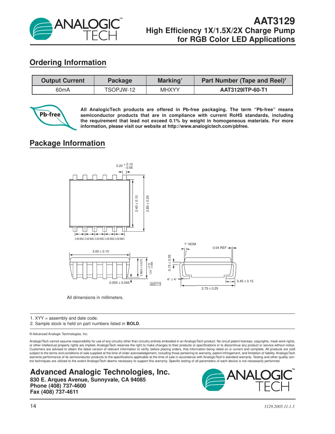 aat3129 Datasheet Page 14