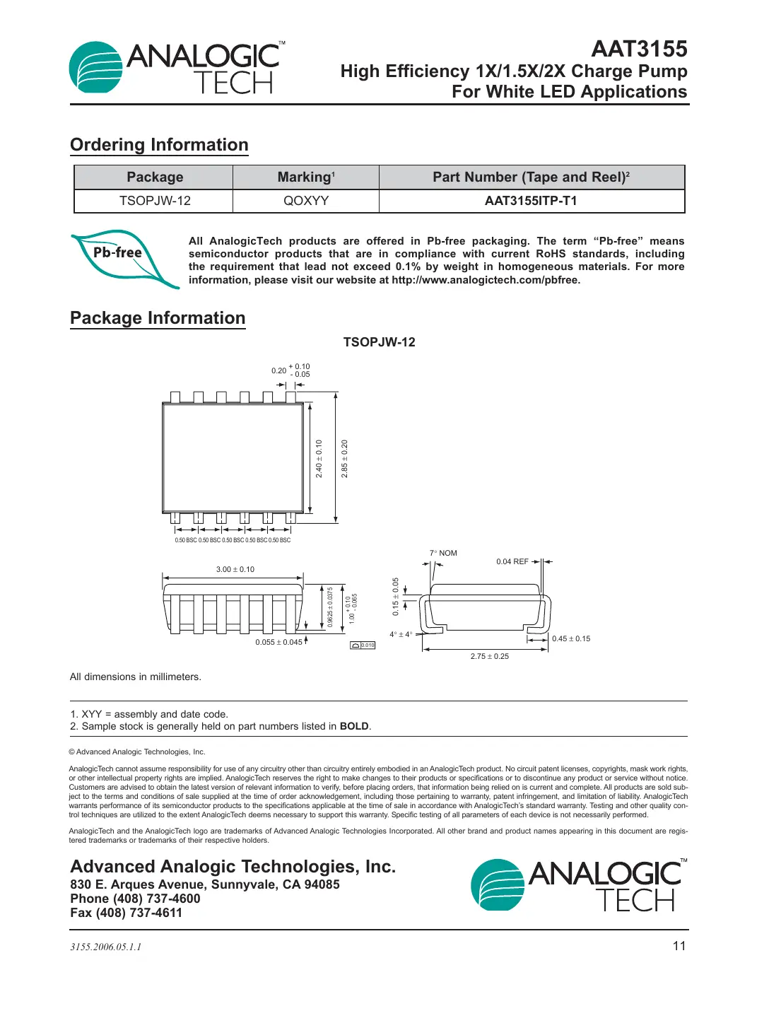aat3155 Datasheet Page 11