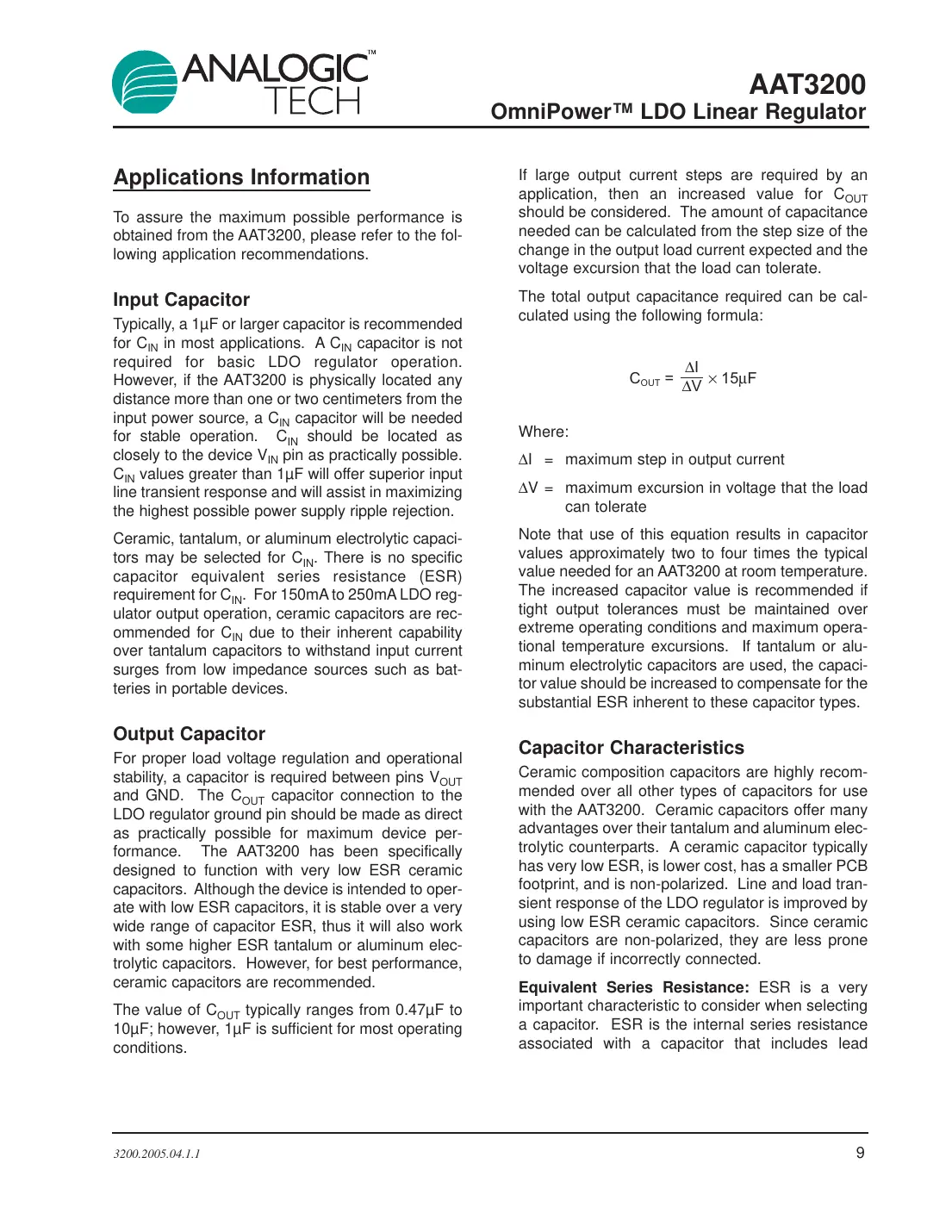 aat3200 Datasheet Page 9