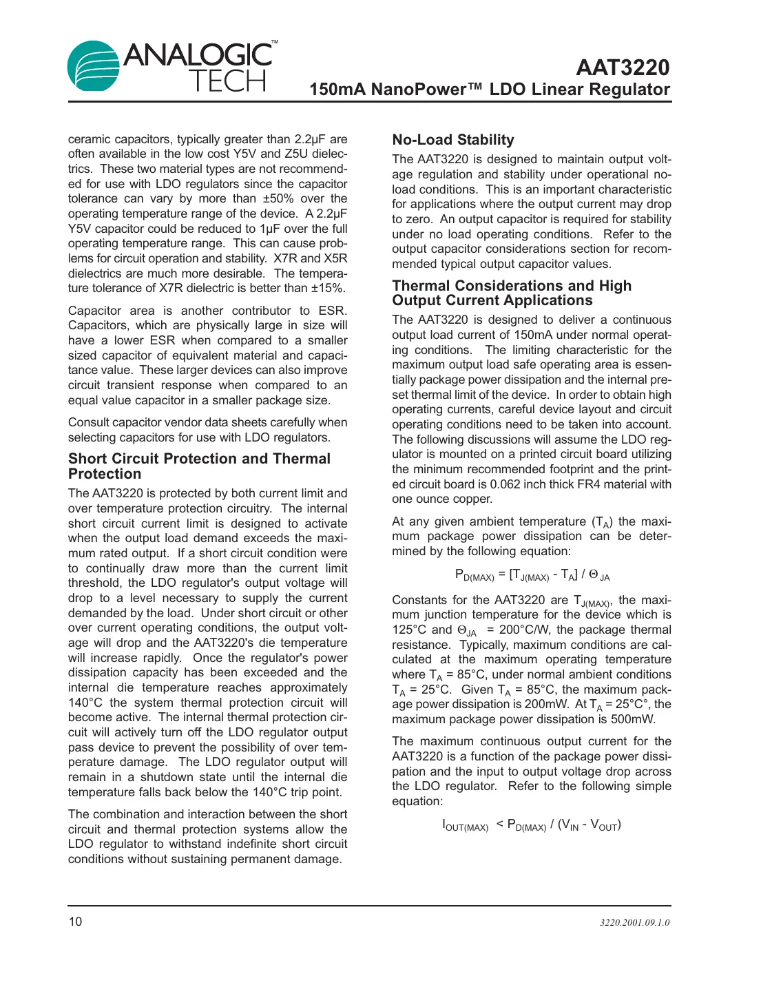 aat3220 Datasheet Page 10