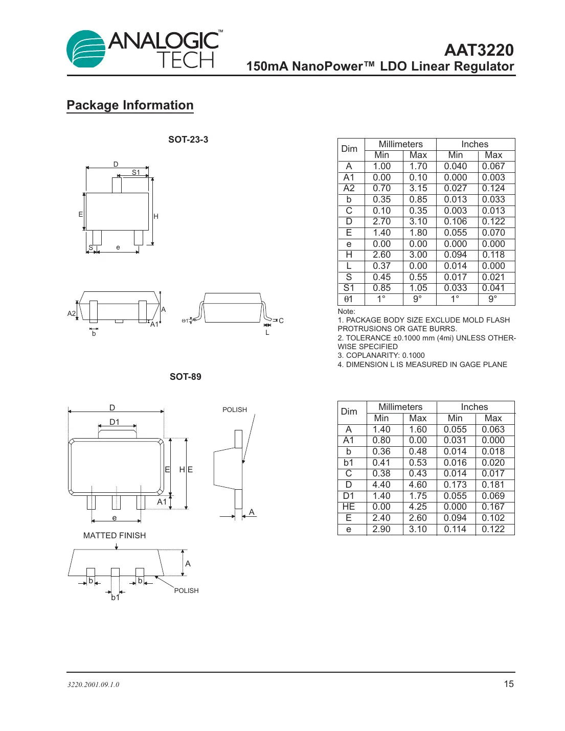 aat3220 Datasheet Page 15