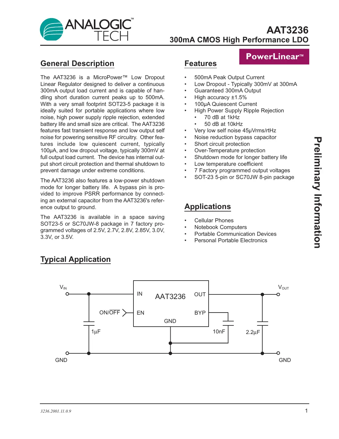aat3236 Datasheet Page 1