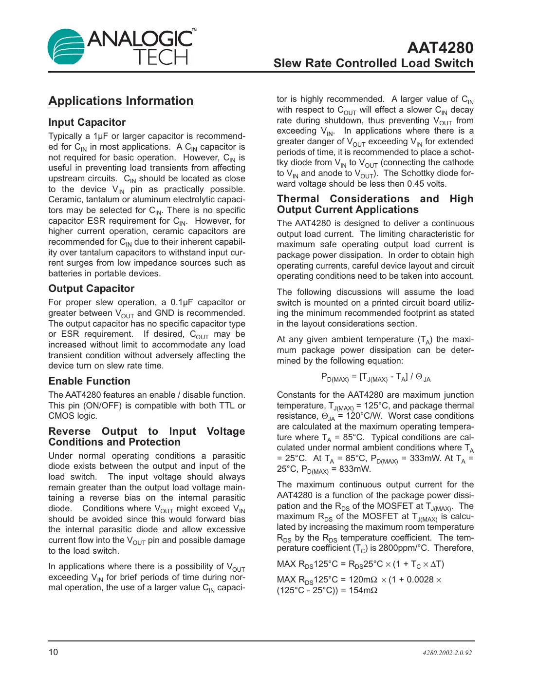 aat4280 Datasheet Page 10
