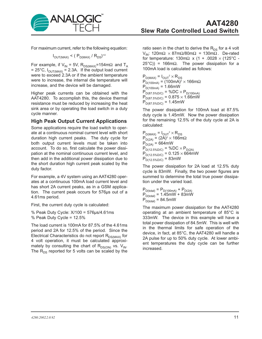aat4280 Datasheet Page 11