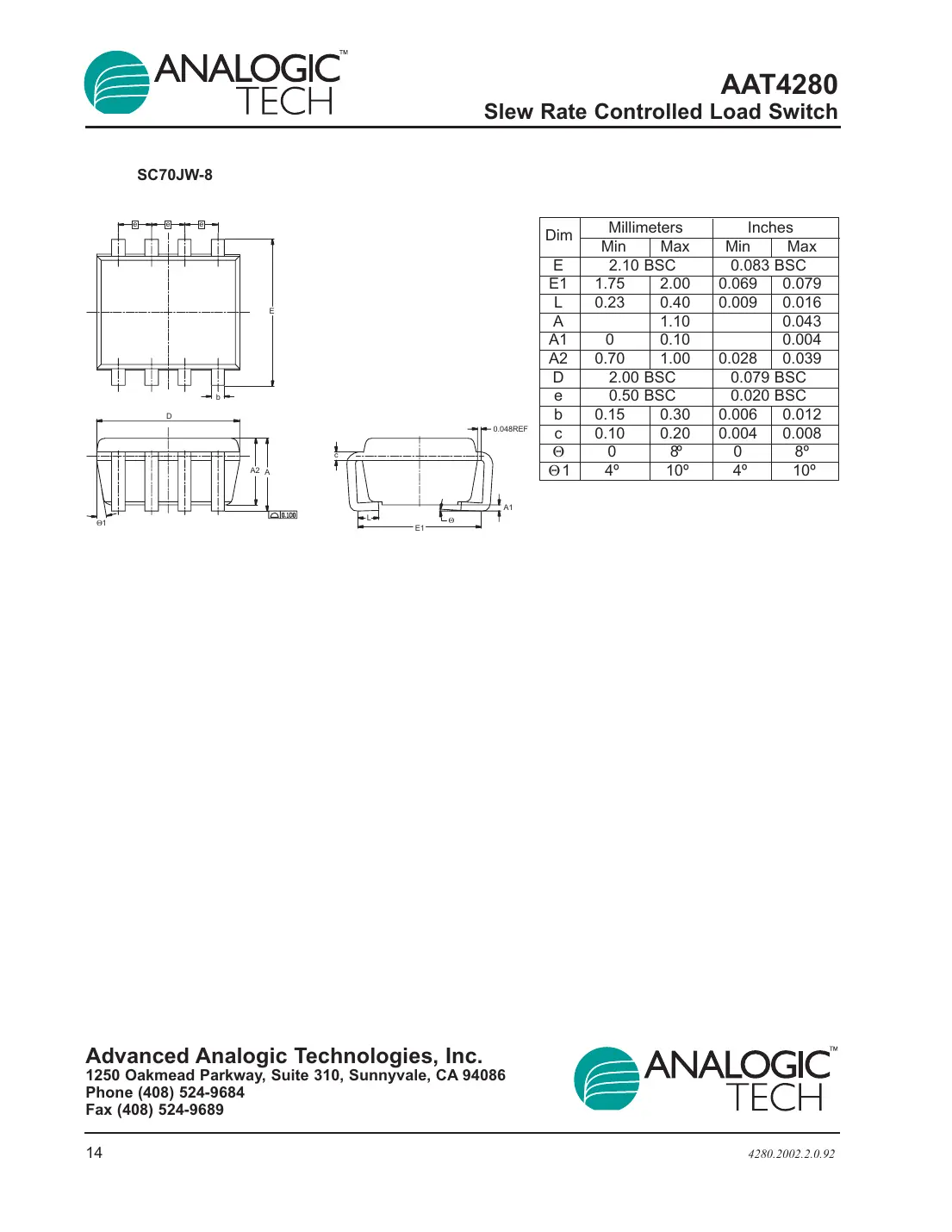 aat4280 Datasheet Page 14