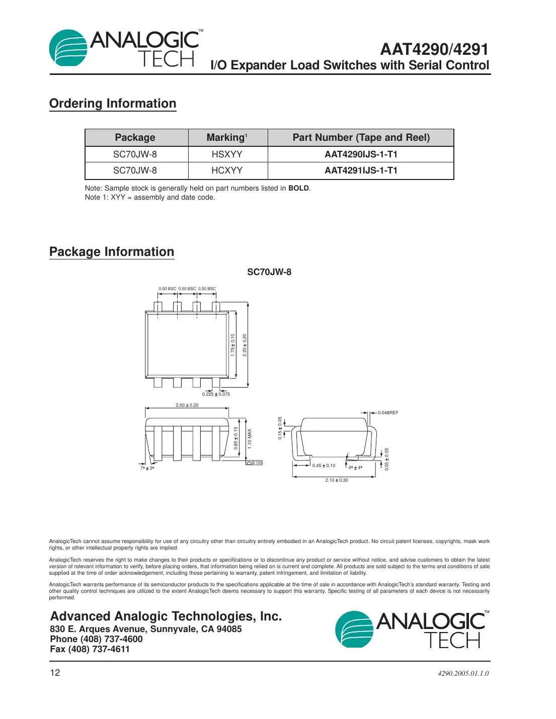aat4290 Datasheet Page 12