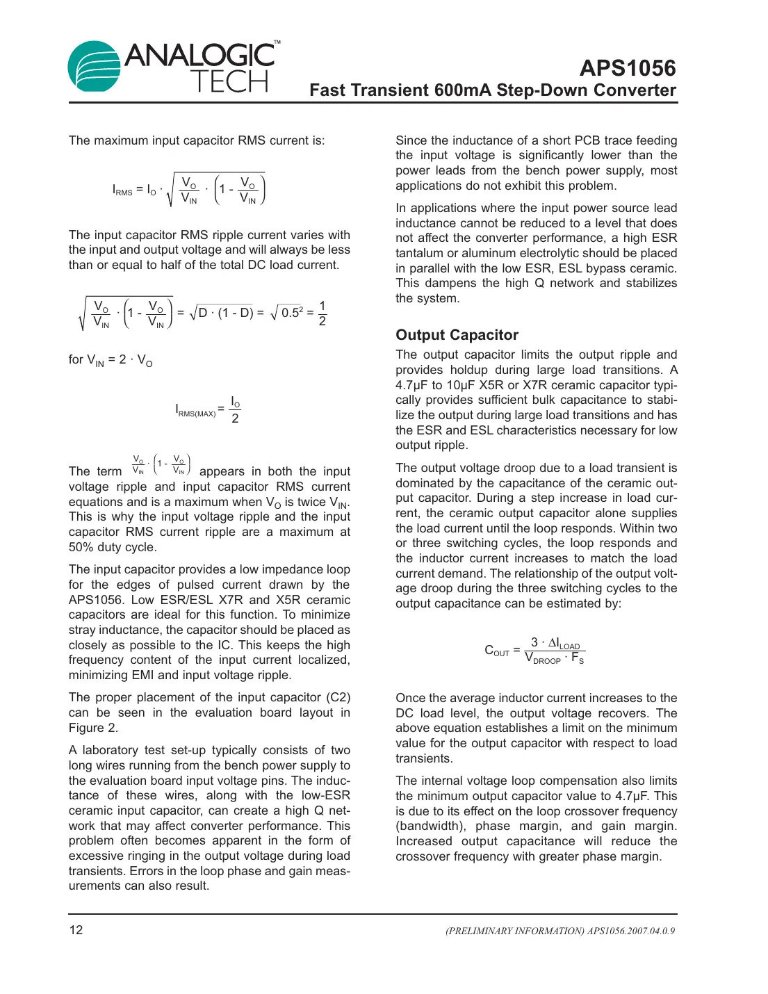 aps1056 Datasheet Page 12