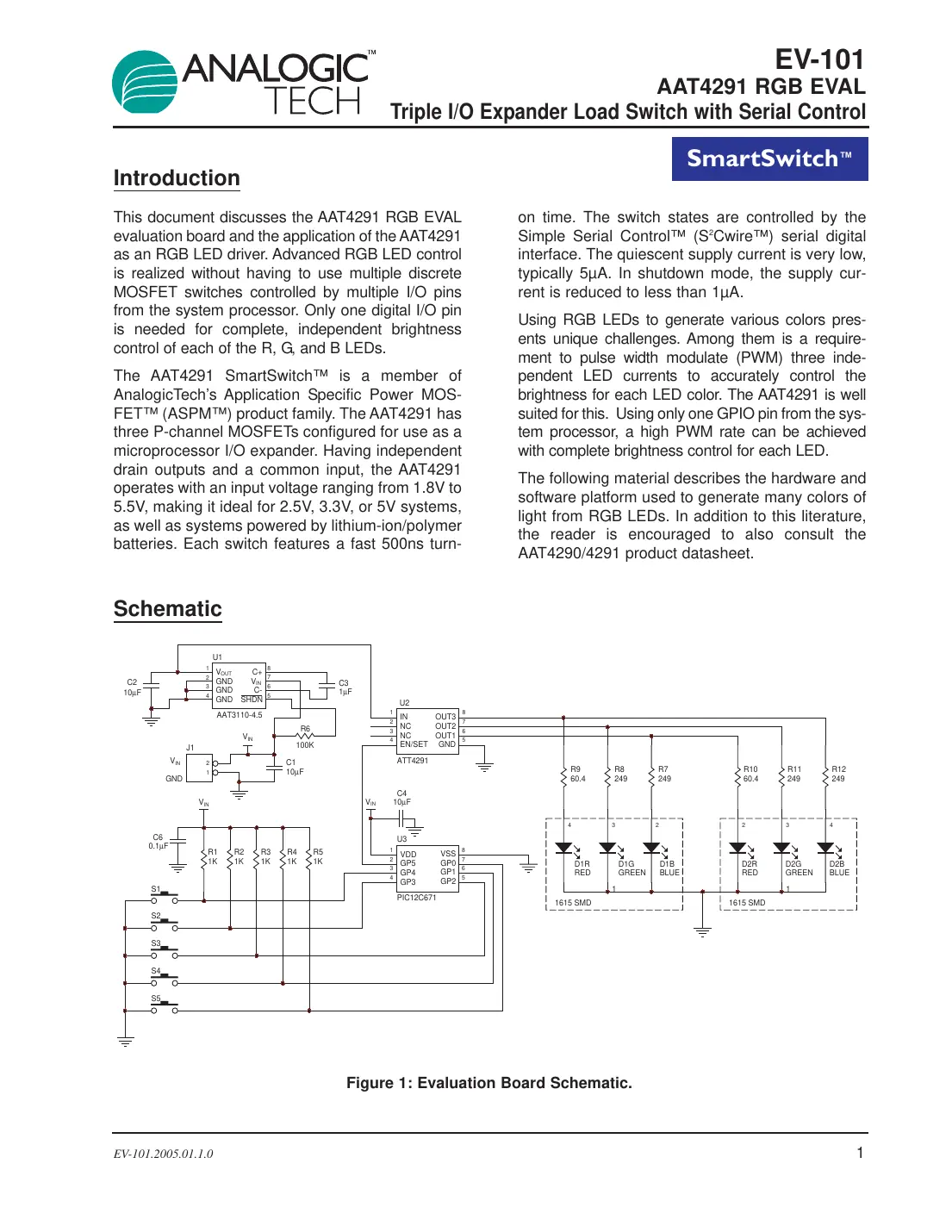 ev-101 Datasheet Page 1