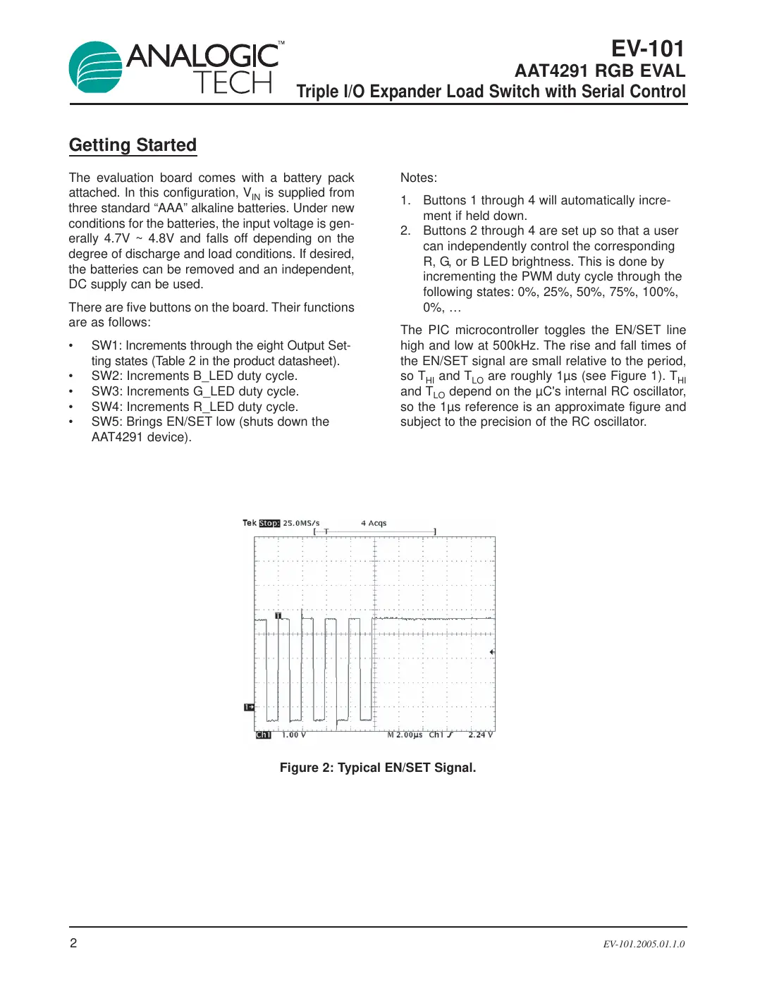 ev-101 Datasheet Page 2