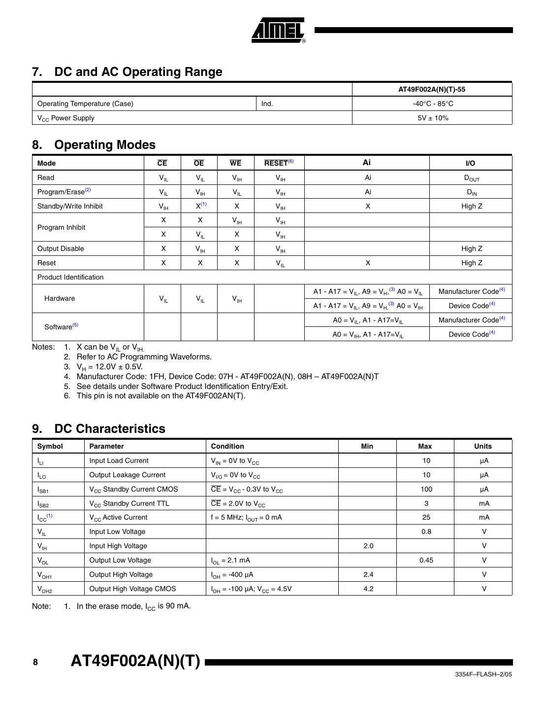 at49f002 Datasheet Page 8
