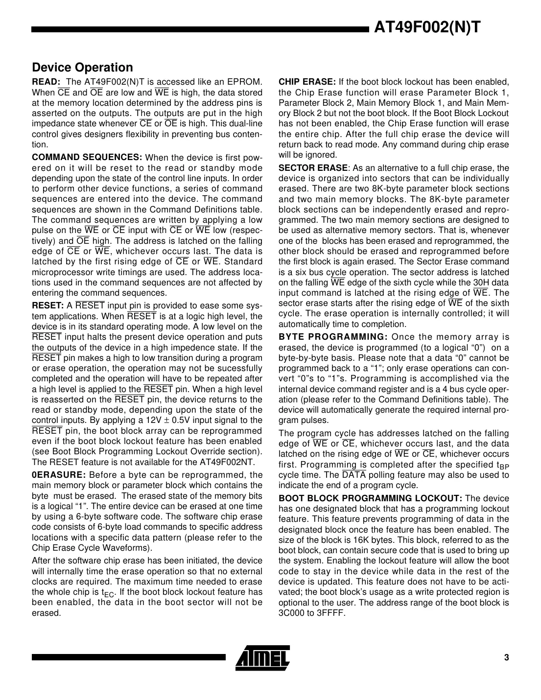 at49f002t Datasheet Page 3