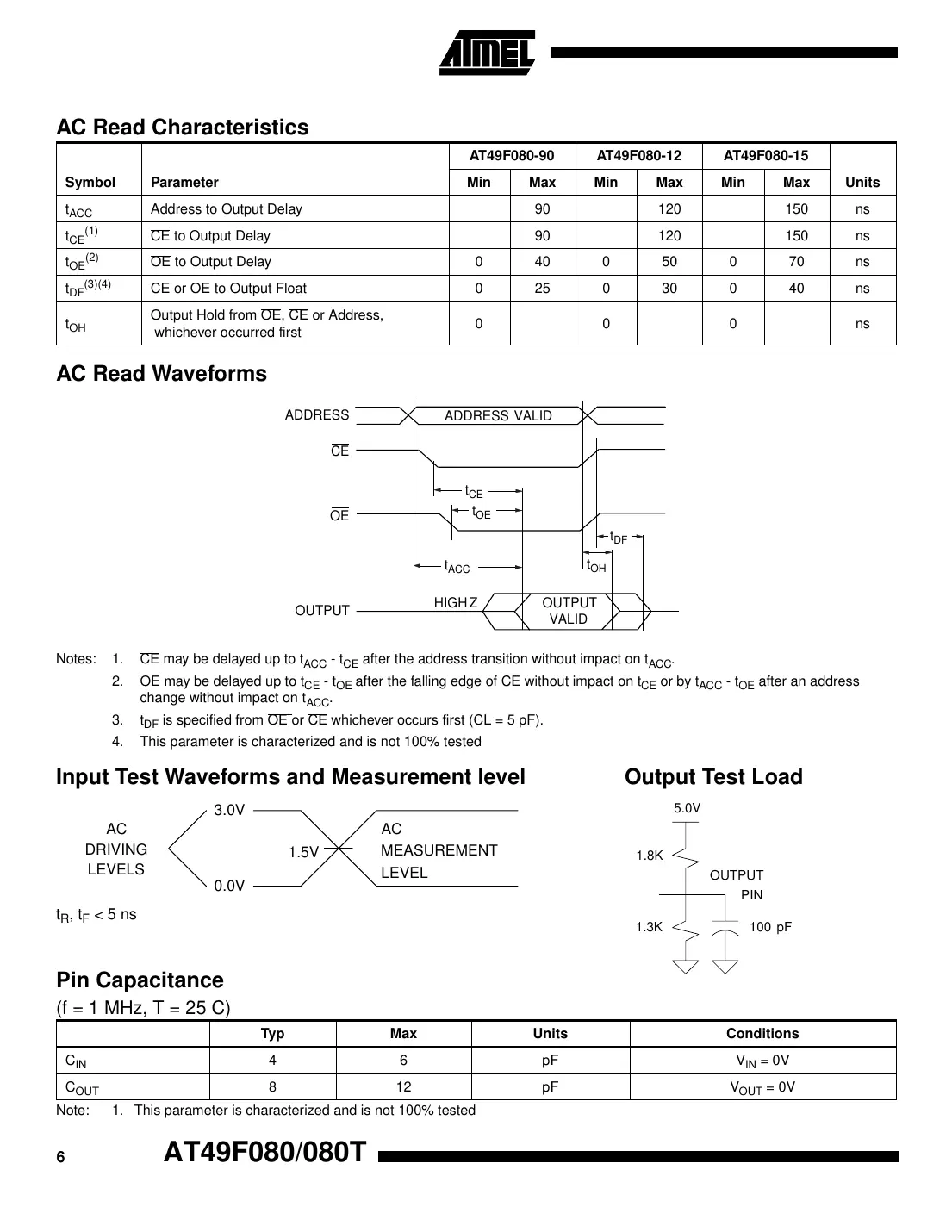 at49f080 Datasheet Page 6